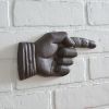 Cast Iron Pointing Hand Plaque