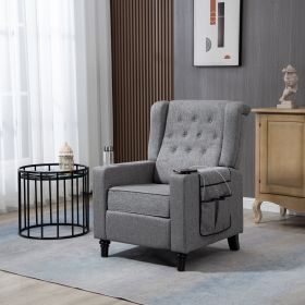 Arm Pushing Recliner Chair, Modern Button Tufted Wingback Push Back Recliner Chair