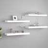 Floating Wall Shelves 4 pcs White 23.6"x9.3"x1.5" MDF