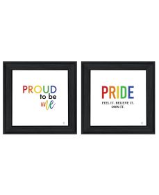 Trendy Decor 4U "Pride & Proud of Yourself and Others!" Framed Wall Art for Living Room, Wall Art Print for Home Decor