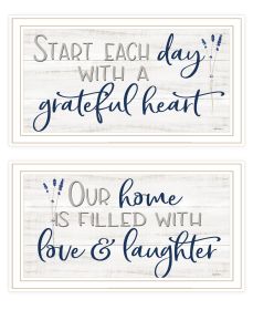 Trendy Decor 4U "Grateful Heart" Framed Wall Art for Living Room, Wall Art Print for Home Decor, Bedroom Wall Art by Susie Boyer