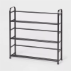 Small Space Metal Shoe Rack Black