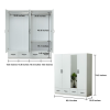 Armoire Wardrobe Closet 4 Door: 4 Drawers Wooden Cabinet Closet Wardrobe with Mirror and Hanging Rod High Storage Capacity for White Closet Cabinet 63