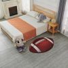 Football Shape Machine Washable Extra Soft Printed Decorative Area Rug