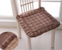 2Pcs Chair Cushions With Ties Luxury Flannel Chair Pads for Kitchen Dining Room Office