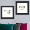 Trendy Decor 4U "Pride & Proud of Yourself and Others!" Framed Wall Art for Living Room, Wall Art Print for Home Decor