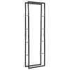 Firewood Rack Black 23.6"x9.8"x78.7" Steel