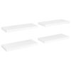 Floating Wall Shelves 4 pcs White 23.6"x9.3"x1.5" MDF