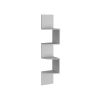 DEPOT E-SHOP Roy Corner Floating Shelf, Modern 4-Tier Display, White