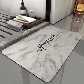 Super Absorbent Bath Rug Quick Drying Non-slip Bathroom Mat Bath Tub Side Area Floor Mats Diatomite Home Doormat Kitchen Carpet (Color: Home, Specification: 500MMx700MM)