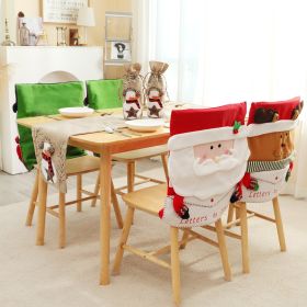 Christmas Decoration Creative Cute Old Man Snowman Envelope Chair Cover Home Restaurant Place Arrangement (select: elder)