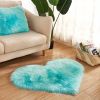 1pc, Fluffy Shaggy Area Rug, Solid Color PV Velvet Carpet, Plush Heart Shape Rug For Valentine's Day Wedding Anniversary Home Floor Decor