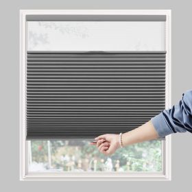 WELLSOURCE Day&Night Cellular Shades, Blackout Top Down Bottom Up Honeycomb Blinds for Windows, Cordless Window Shades with Sheer (Color: Gray, size: Custom Size)