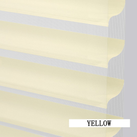 WELLSOURCE Manual 2"Shangri-la Blinds Non Blackout Light Filtering for Home, Office, Hotel, Club, Restaurant Custom Made Size (Color: Yellow(Light Filtering), size: Custom Size)