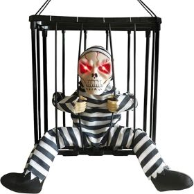 Talking Skeleton Prisoner Cage Terror, Halloween Decoration Toy (Style: STYLE1)