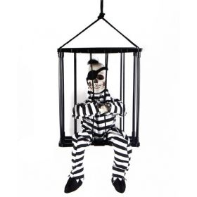 Talking Skeleton Prisoner Cage Terror, Halloween Decoration Toy (Style: STYLE2)