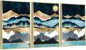 Framed Canvas Wall ArtOil Paintings Impressionism Aesthetic Prints Canvas Paintings for Living Room Bedroom Office Home; 3 Panels