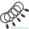 10 Pack Curtain Rings with Clips, Curtain Clip Rings Hooks, Drape Sliding Eyelet Rings